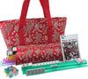 Usamjtable American Mahjong Set 166 Tiles 4 All In One Pusher Rack Combo (Phoenix Red)