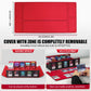 Kabinka 3900+ Card Deck Storage Box - Black & Red Commander Display Case with Removable Lid, 5 Toploaders, 48 Dividers, Dice Tray