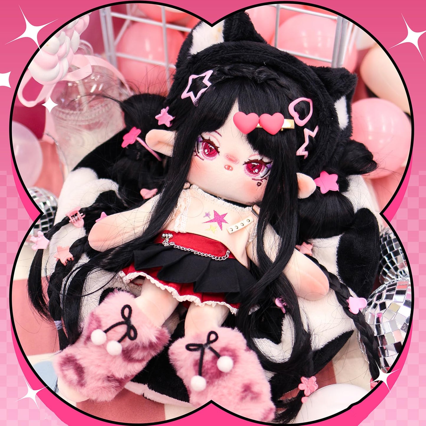 Calembou Plush Doll, 30 Cm Cotton Doll With Skeleton, Soft Anime Plush Dress Up Dolls, Kawaii Stuffed Toys Gift Come With Clothe