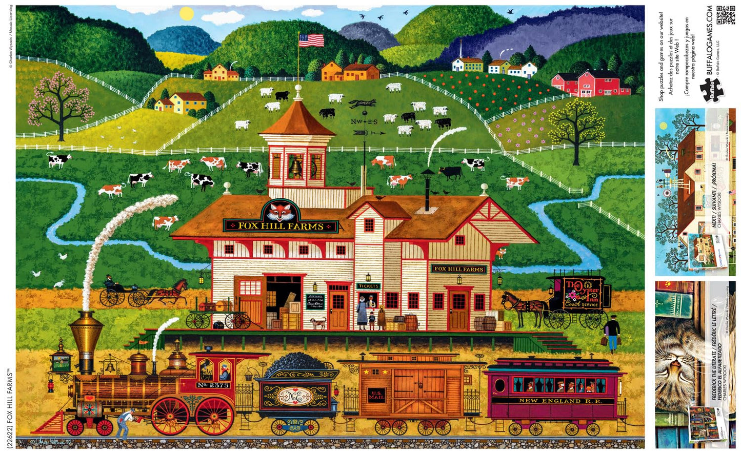 Buffalo Games - Charles Wysocki - Fox Hill Farms - 300 Piece Jigsaw Puzzle For Adults -Challenging Puzzle Perfect For Game Nights - Finished Size Is 21.25 X 15.00