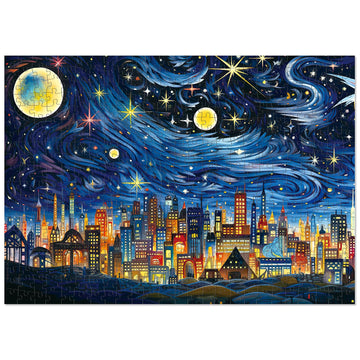 Elx 500 Piece Jigsaw Puzzle For Adults,The Night Landscape Unique Difficult And Challenge Large Puzzle Game, Room Wall Decor (27