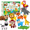 Safari Jungle Animals Sewing Kit Zoo Felt Animal Diy Crafts For Girls And Boys Educational Nursery Sewing For Kids Art Craft Kits For Beginners Set Of 10