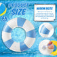 Foilswirl 1 Pcs 47.24 Inch Swimming Ring Jumbo Pool Floats Striped Pool Rings Inflatable Tube for mature-themed Swimming Summer Beach Bachelorette Wedding Party Decor