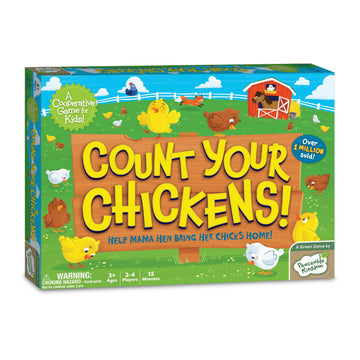 Peaceable Kingdom Count Your Chickens Cooperative Game for Kids Ages 3+, Cardboard, Multi-Color, Model GM108
