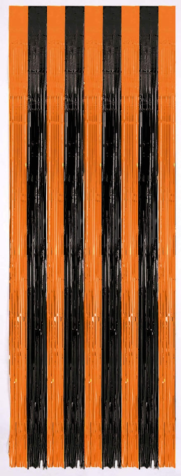Amscan New Age Scare Halloween Party Orange & Black Door Curtain Decoration