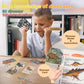 Biwase Dinosaur Toys Book With 50 Pcs Different Dinosaurs Figures & Pokers,Interactive Perfect For Kids Dinosaurs Educational Toys For 3 4 5 6Year Old Boys&Girls