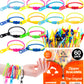 Upbrands 60 Party Favors For Kids, Friendship Zipper Bracelets 7 1/2” Sensory Bulk Set, Fidget Toys, Kit For Valentines, Birthday, Goodie Bags, Pinata Filler, Easter Egg Hunt Toys, Classroom Rewards