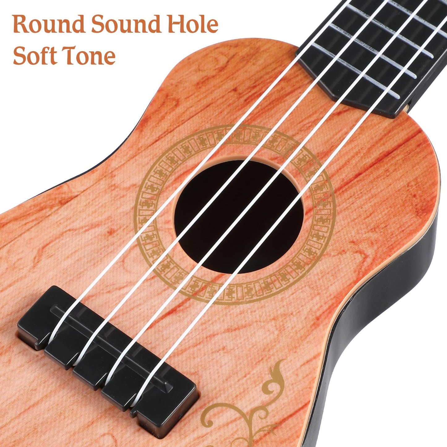 Toddmomy Kids Plastic Ukulele Guitar - A Classical Musical Toy Instrument for Beginners, Promoting Education and Playful Explor
