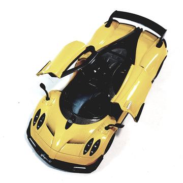 KiNSMART 2016 Pagani Huayra BC Yellow 5'' 1:38 Scale Die Cast Metal Model Toy Car w/Pullback Action
