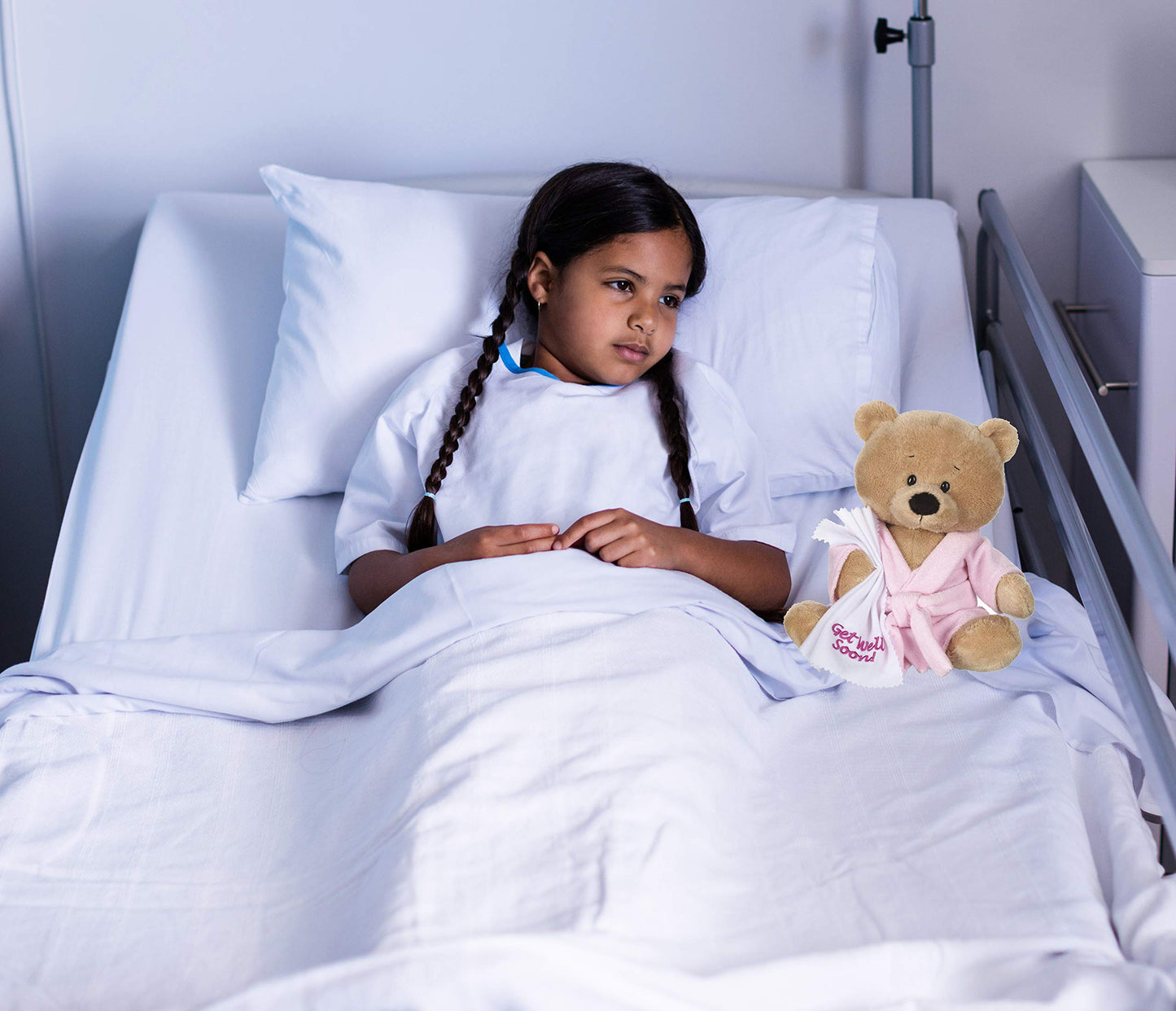 Ganz 10.5' Get Well Teddy With Pink Robe Plush