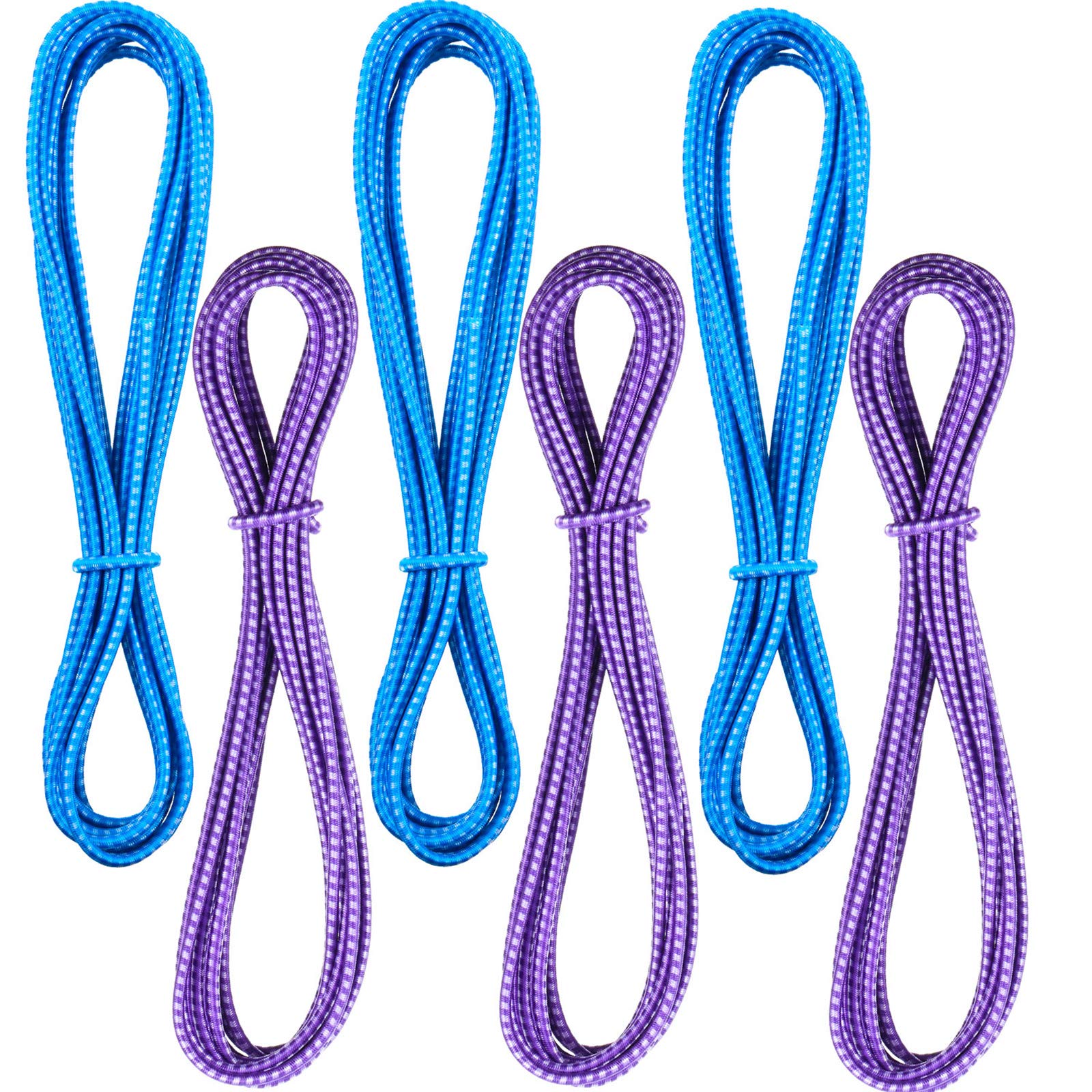 Gejoy 6 Pieces Chinese Jump Rope 157 Inches Stretch Skip Adjustable ...