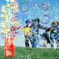 Bubble Machine with 80 ml Bubble Solution  Portable Automatic Bubble Machine with Lights and Closeable Music  Bubble Maker Toys for Kids Outside Activities Parties Wedding Christmas