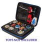 MONGPIENS Soft Carrying Case for Battling Tops - Waterproof Storage Organizer, Medium, Black