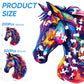 Horse Head Wooden Puzzle for mature-themeds  Horse Wooden Jigsaw Puzzles(15.8 * 18.3in-500pcs)  Unique Shape Animal mature-themed Puzzles Irregular Wood Puzzles Best Gift for mature-themeds and Kids Family Game