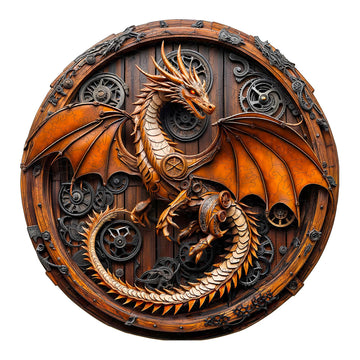 Wooden Puzzles for mature-themeds  Mechanical Dragon Wooden Jigsaw Puzzles for mature-themeds  Wood Puzzles mature-themed  Unique Animal Shape  Gifts for Friends and Family  Wall Art Canvas Puzzle (S -8.5 * 8.4in -100 pcs)