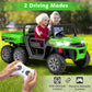 Olakids 24V 2 Seater Ride On Dump Truck, 4Wd 6X6 Battery Powered Kids Utv With Remote Control, 4 X 90W Engine, Electric Dump Bed, Spring Suspension, Ride On Toys For Big Kids (Green)