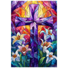 Great Jigsaw Puzzles for mature-themeds 300 Pieces Stained Glass Cross Lily Puzzles for mature-themeds Toys Gift Family Decoration Kids Puzzle
