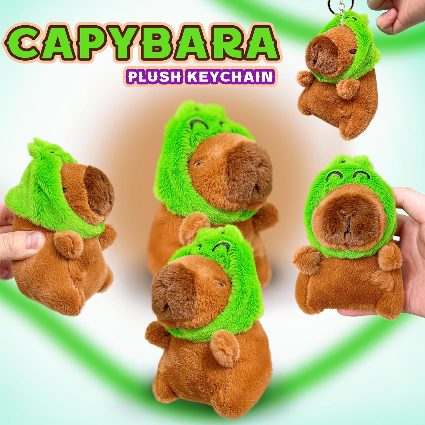 Soft Capybara Plush Toys for Kids and Teens  Cute Stuffed Animals Doll  Kawaii Plushies Keychain  Small Capybara Stuffed Animal Plush Toys for Party Favors  Easter Basket Stuffers
