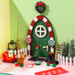 Gerrii 25 Pcs Green Christmas Elf Fairy Doors Decorations Miniature Enchanted Fairy Door Kit Tiny Elf Christmas Decor Accessorie
