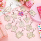 Memorywuu 24 Sets Valentines Day Craft Kits Color Your Own Valentine Monster Keychain DIY Heart Wood Keychains Paintable Unfini