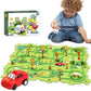 25Pcs Puzzle Racer Kids Car Track Set, Land Series Jigsaw Puzzle Racer Car Track Set Puzzle Track Car Play Set Preschool Gifts F