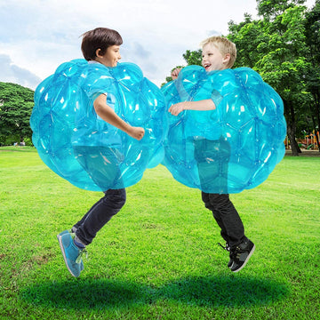 SUNSHINEMALL 2 PC Sumo Balls for mature-themed  Inflatable Body Sumo Balls Bopper Toys  Heavy Duty PVC Vinyl Kids mature-themeds Physical Outdoor Active Play (24 INCH Blue)