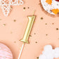 PHD CAKE Gold Number Birthday Candles - 2.76 Inch, Elegant Synthetic Wax, Ideal for Party Celebrations