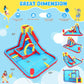 Whubefy Inflatable Water Slide Bounce House, 13.2x10Ft 13-in-1 Bounce House Obstacle Course Waterslides, Summer Fun w/Boxing Pol