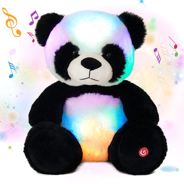 Cuteoy Musical Led Panda Stuffed Animal Glow Soft Plush Toys Light Up In Dark Singing Bedtime Companion Birthday Gift For Kids On Christmas Birthday, 10''…