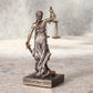 Veronese Design Lady Justice Miniature Figurine, 4 Inch Resin, Hand Painted, Bronze, Model WU78056AP