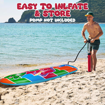 Artcreativity 5 Ft Inflatable Surfboard, Surfboard Decoration For Beach, Tropical And Luau Party Decorations, Inflatable Pool Toy For Kids And Adults, Beach Party Inflate