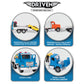 Driven by Battat - 4 Toy Truck Set - 7.5'' Garbage Truck, 9'' Fire Truck, 7.5'' Tow Truck, 7'' Log Truck - Lights & Sounds - Gif