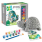 MindWare Paint Your Own Stone Decor: Box Turtle - DIY Craft Kit for Kids Includes Weather Resistant Stone, Paints and Brushes