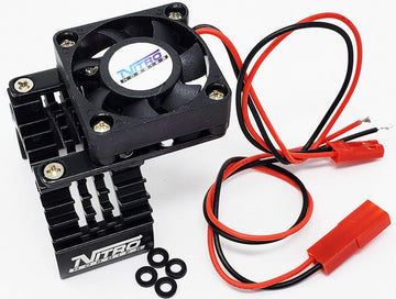 Nitro Hobbies Aluminum 540/550 Motor Heat Sink w/Cooling Fan Black