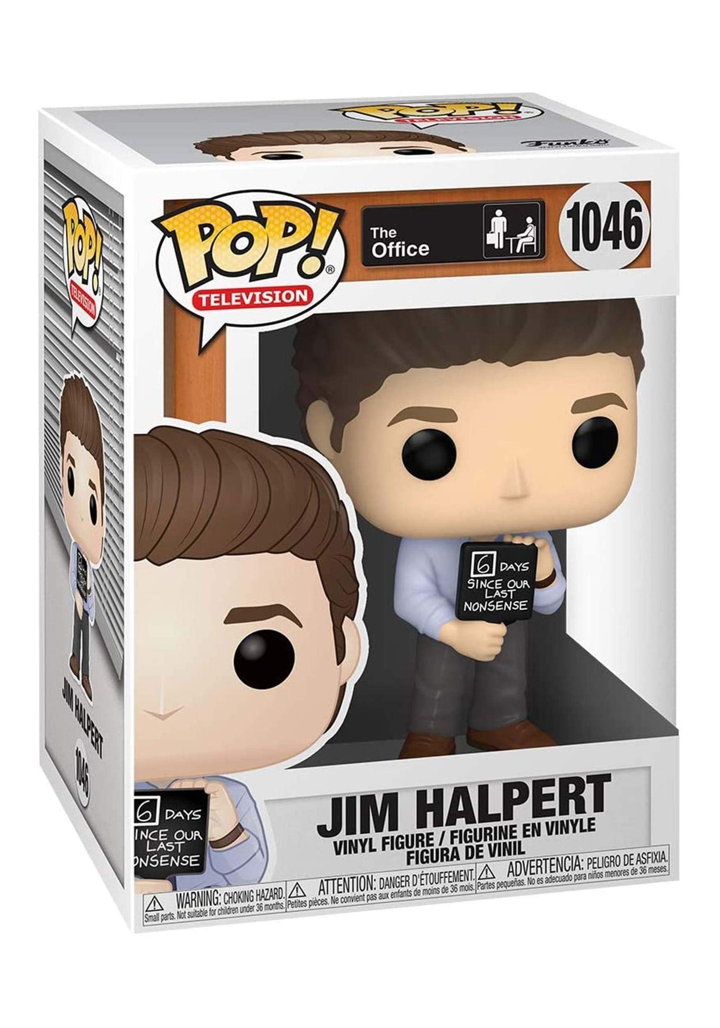 Funko Pop! TV Jim with Nonsense Sign Vinyl Figure - 3.75 inches, Multicolor, Model 51615