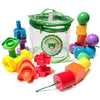 KIDS KORNER Jumbo Lacing Beads for Toddlers and Nuts & Bolts | 2-in-1 Montessori Educational Preschool Toys - Matching Fine Moto