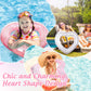 Whaline 3Pcs Inflatable Heart Pool Float With Glitter Inside Rose Gold Pink White Swim Heart Shaped Pool Rings Float Loungers Tube For Summer Swimming Pool Beach Bachelorette Party, 47.3 X 39.4 Inch