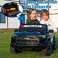Luibas Police Car Ride On 24V 4Wd 2-Seater Battery Powered Licensed Chev-Rolet Kids Ride On Truck Electric Car With Remote Contr