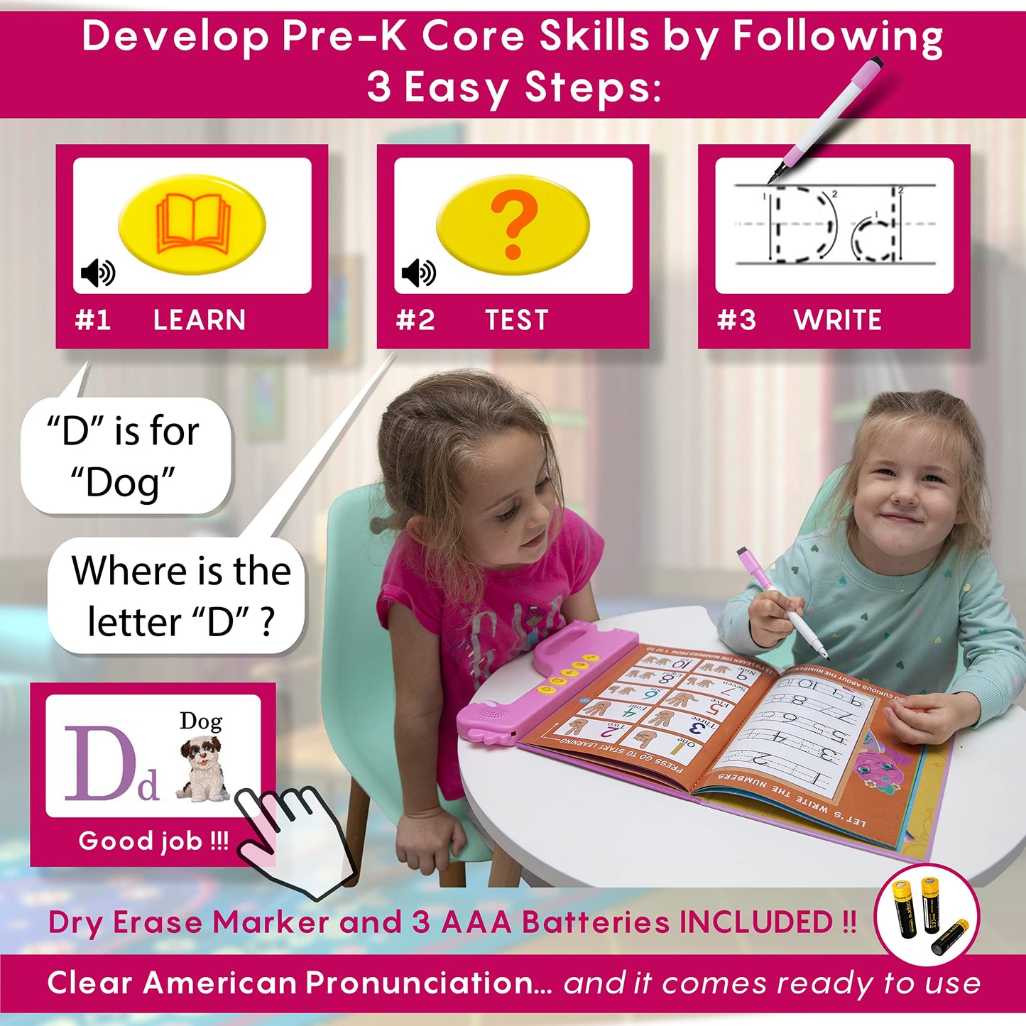 Curious 2 Learn Abc Learning For Toddlers | Learning Resources | English & Spanish Sound Book | Preschool Learning Activities |