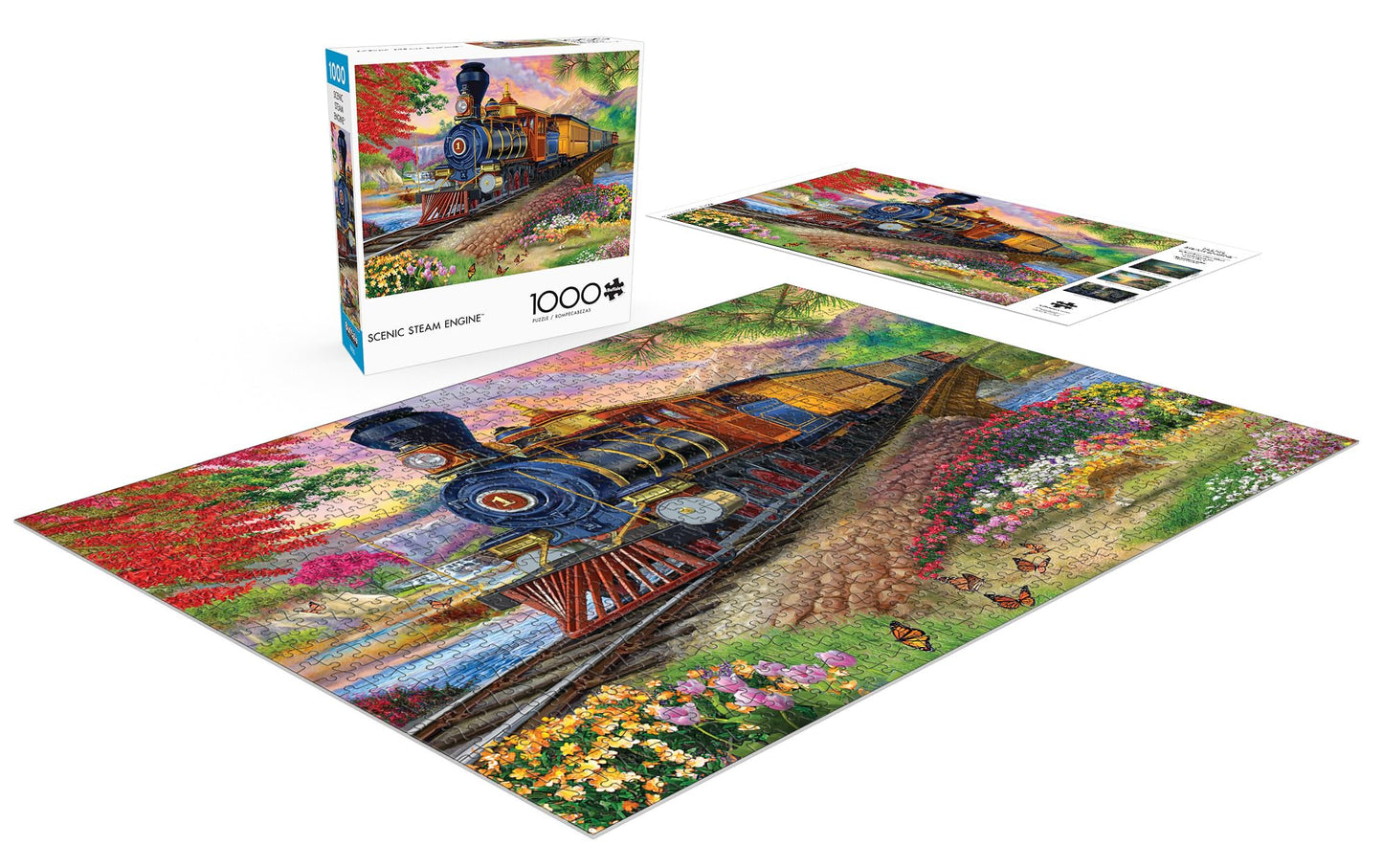 Buffalo Games - Bigelow Illustrations - Scenic Steam Engine - 1000 Piece Jigsaw Puzzle For Adults -Challenging Puzzle Perfect For Game Nights - Finished Size Is 26.75 X 19.75