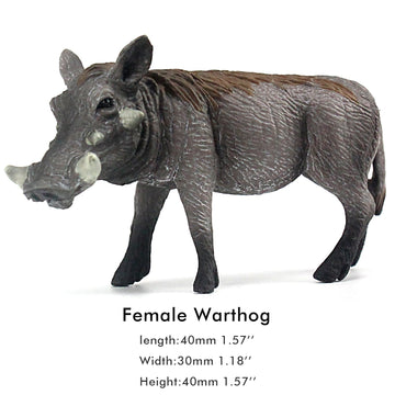 Funshowcase African Jungle Animals Toy Warthogs Figure Realistic Plastic Figurine Playset Lot 3-Piece