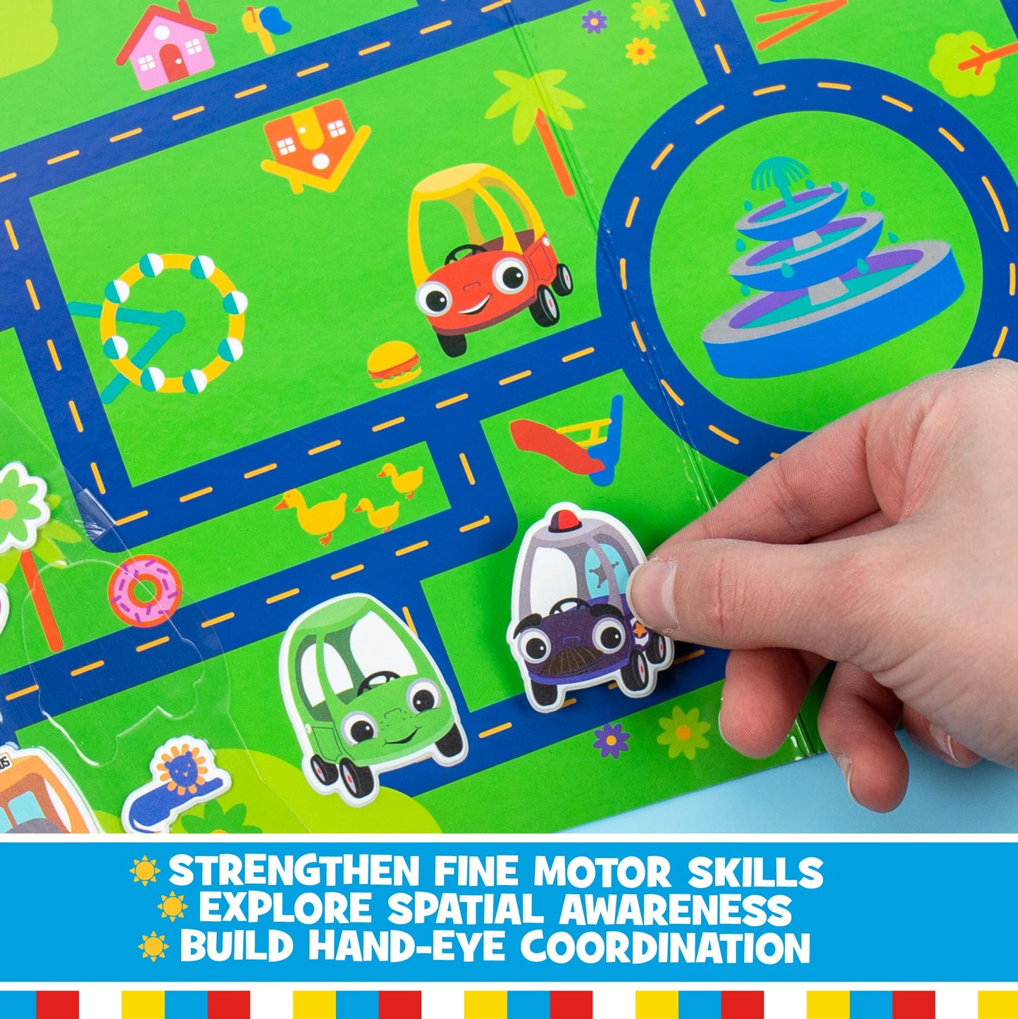 Repositionable Little Tikes Sticker Playset – Car & Truck Stickers For Kids Ages 3+