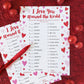 DISTINCTIVS Valentine’s Day Game - 25 Player Cards, Educational Language Matching, Red & Pink, Model GAM-HOL-V06-b