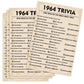 60Th Birthday Party Games, 1964 Trivia Games, Birthday Party Supplies For Adults, Fun 1964S Party Game,Pack Of 30 Cards