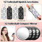 Tioncy 110 Pcs Volleyball Party Favors Set Volleyball Gifts for Team Sports Accessories Include Cosmetic Bag Lipstick Holder Key