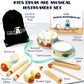 Miniartis Toddler Musical Instruments - Montessori Musical Toys For Toddlers 1-3 | Modern Boho Baby Drum Set With Neutral Colors