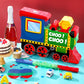 Shappy 3D Train Piñata Red Motorcycle Piñata Small Race Car Birthday Decor With Blindfold Stick Confetti Railroad Bike Car Party Decorations For Racing Theme Birthday Favors Supplies(Train)