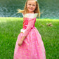 Aolliya Princess Sleeping Beauty Dress for Girls Pink Princess Costumes Fancy Dress Up for Halloween Cosplay Carnival