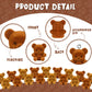 Hungdao 18 Pcs Valentine'S Day Miniature Flocked Plush Mini Bears Stuffed Bear Decorations For Birthday Cake Wedding Decorations