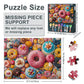 1000 Piece Dessert Jigsaw Puzzle for mature-themeds - Colorful Donut & Sweet  Art with enhanced Puzzle Board  Challenging Foodie Theme Puzzles for mature-themeds  27.5x19.7 Inches